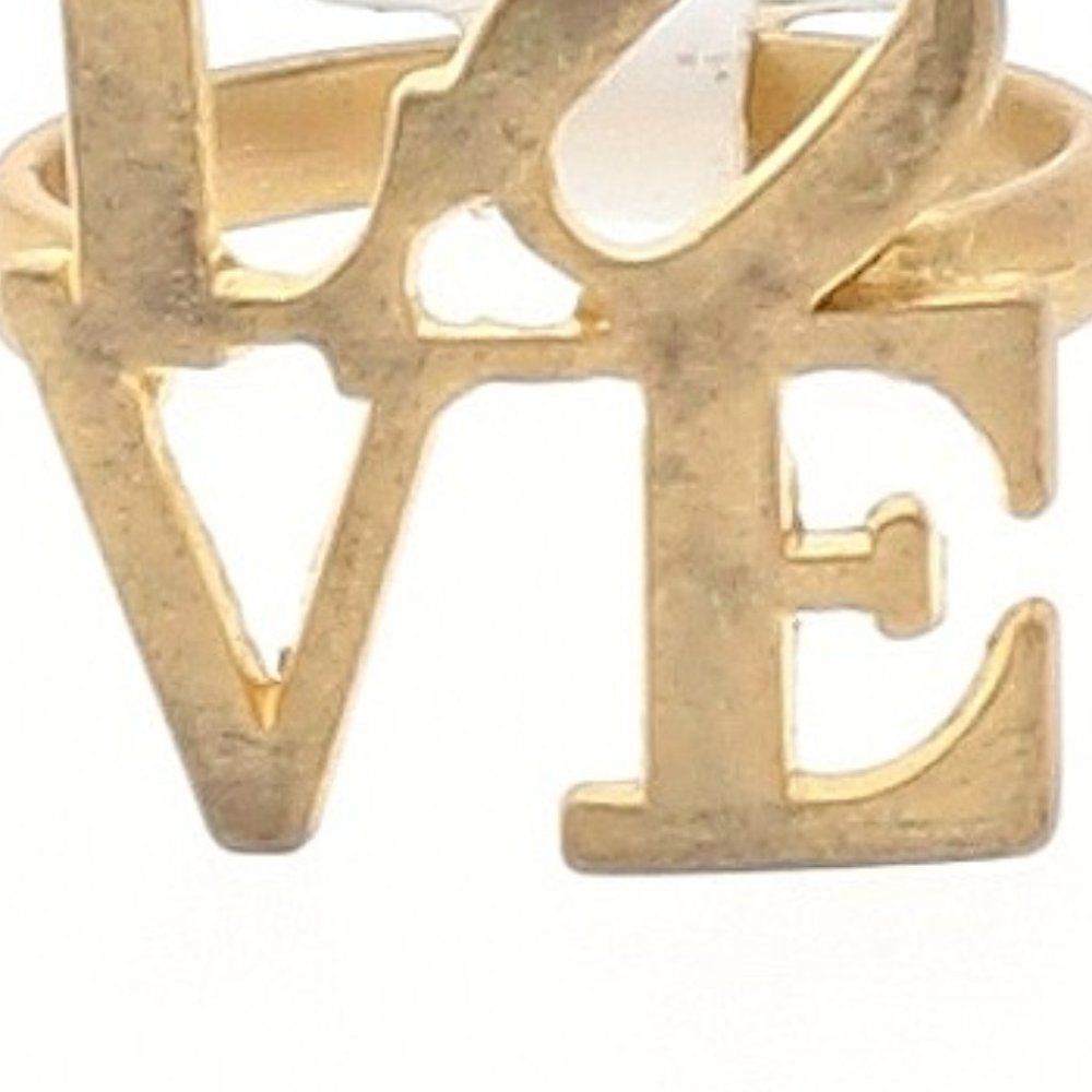 Mens LOVE RING 7 Brushed Gold color alloy - Picture 4 of 5